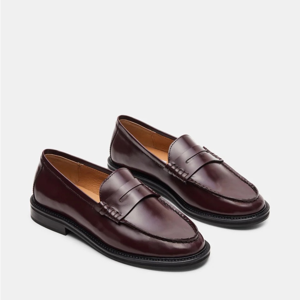 Steve Madden Women's Burgundy Penny Loafers